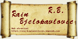 Rain Bjelopavlović vizit kartica